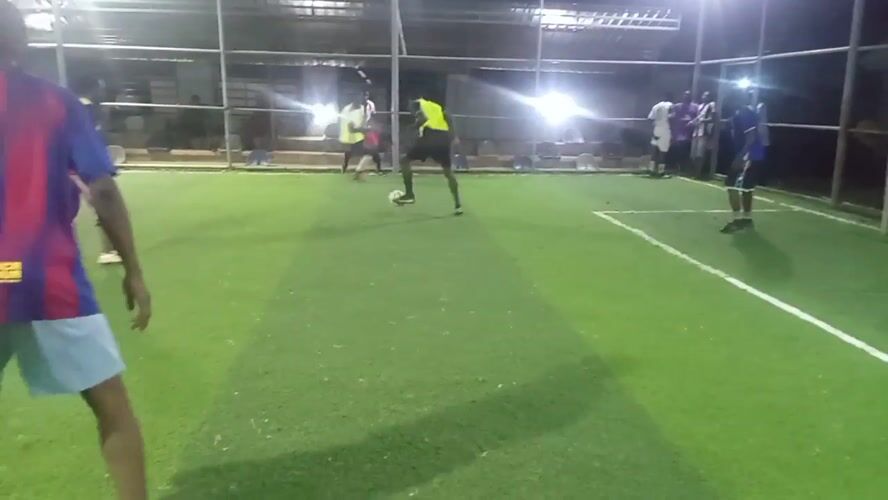 Indoor soccer match played in Akwanga, Nigeria