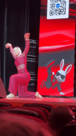 Woman performs traditional dance on stage in Kazan