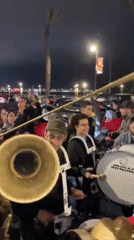 Tangier celebrates with flags, fireworks, music during snowy night