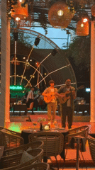 Acoustic duo performs at upscale Marrakesh restaurant