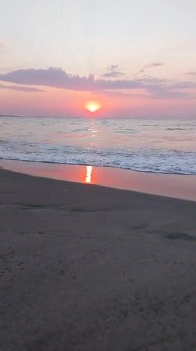 Sunset over the Black Sea coast in Burgas, Bulgaria