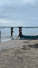 Evening beach life documented in Kuta, Indonesia