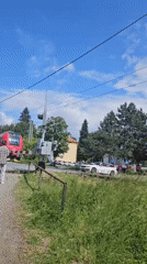 Morning scenes captured across Prešov: train, angel statue, church tower