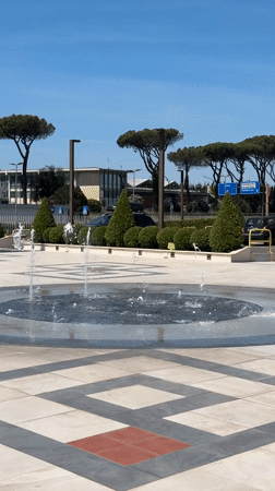 Fountain documentation captured in Pomezia public square