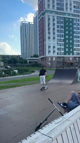 Skatepark tricks and riverside views in summer Yekaterinburg
