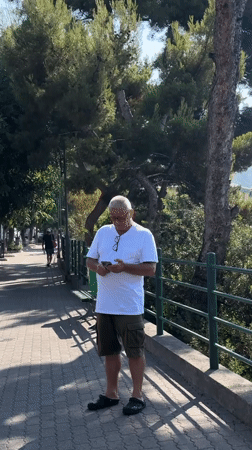 Sunny morning along the Ospedaletti coastal road, Liguria