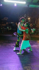 Retro-themed costume party celebration captured in Porlamar, Venezuela