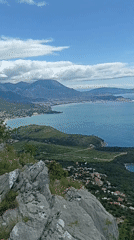 Coastal landscapes documented from elevated vantage point in Mišići, Montenegro