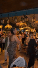 Evening celebration with live music at Marrakech restaurant
