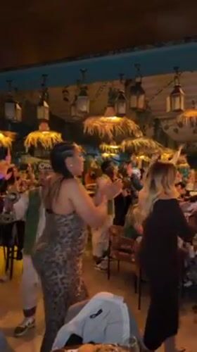 Evening celebration with live music at Marrakech restaurant