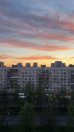 Evening scenes captured near Lake Ladoga, Russia