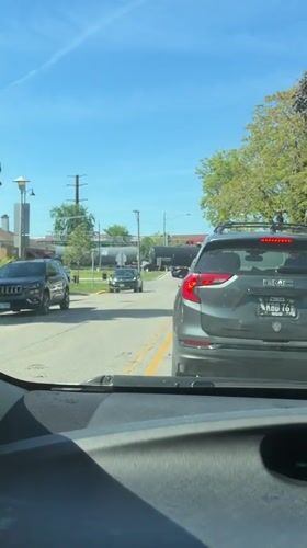 Freight train halts traffic at Berwyn railroad crossing
