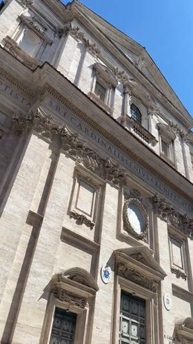 Morning documentation of Rome's Church of Gesù and local pastries