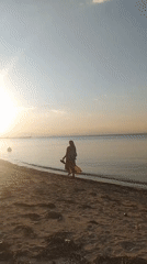 Golden hour on Perea beach, Thermaic Gulf at dusk