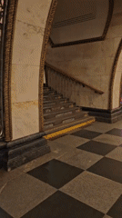 Moscow's ornate Komsomolskaya metro station captured empty by witnesses