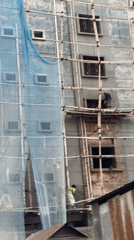 Morning street life documented across Dhaka construction sites