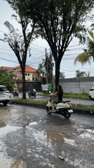 Water-filled potholes plague Kuta Selatan roads after rain