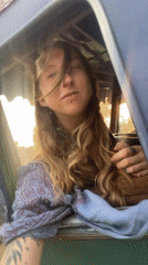 Woman films herself in vehicle in Nepal