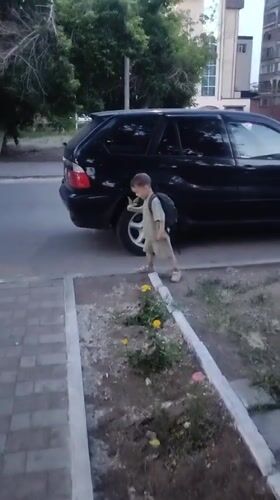 Evening street life documented across Pavlodar, Kazakhstan