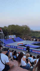 Outdoor skate competition near Barcelona beach draws seaside crowd