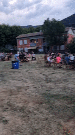 Street party in Sant Joan Les Fonts: food, DJ, and football