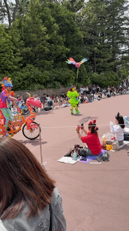Morning Disney parade and attractions captured at Tokyo resort