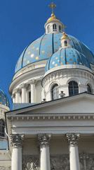 Tourist captures cathedral and canal views in Saint Petersburg