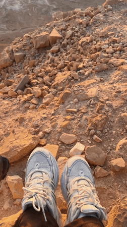 Desert sunset filmed in southern Israel wilderness area