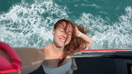 Morning ferry ride through turquoise Gulf of Thailand waters