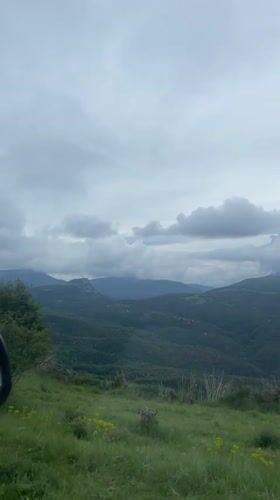 Driver captures scenic mountain vista in Tavertet, Spain