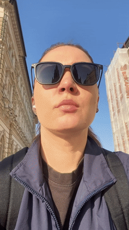 Morning commuters observed in downtown Novi Sad crosswalk area