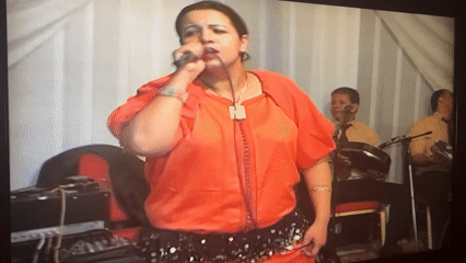 Street musical performance captures afternoon scene in Saâda, Morocco
