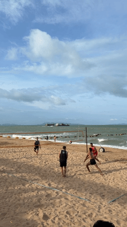 Late night beach activities and street scenes in Pattaya