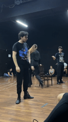 Dance group rehearses choreography in Mexico studio