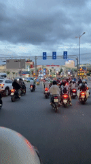 Heavy motorcycle traffic observed in Thủ Đức, Vietnam