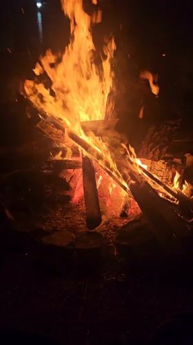 Backyard bonfire with grilling observed in Nova Zagora, Bulgaria