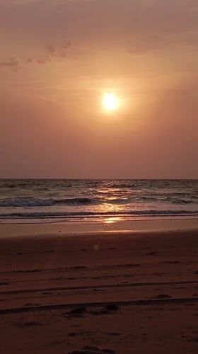 Sunset captured on video at Arambol beach, India