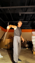 Nunchaku practice in a Karaganda warehouse, July 2026