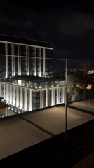 Nighttime views capture illuminated Sofia cathedral and classical architecture