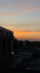 Sunset colors illuminate Perm cityscape, witnesses capture views