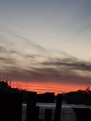 Vivid sunset observed in Chaikovsky, Russia