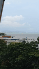 Calm coastal morning observed from elevated Pattaya vantage point