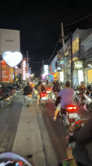 Night traffic congestion documented in North Kuta commercial district