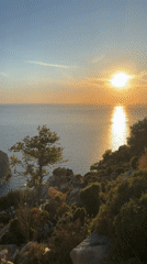 Sunset captured over Mediterranean waters in Fethiye, Turkey