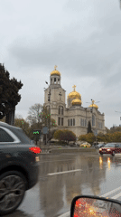Rainy afternoon documented around Orthodox cathedral in Varna