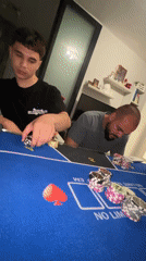 Men play evening poker game at Burgas cafe