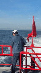 On a boat off the Vietnamese coast, taking in the view
