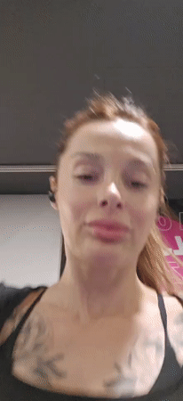 Woman documents evening gym session in Podgorica, Montenegro