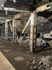 Exploring abandoned building interiors and destruction-themed art documentation