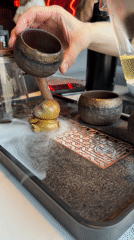 Afternoon at a Moscow lounge: hookah, tea, and city streets